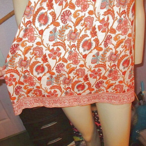 Sundance Eyelet Crochet Tunic Top Size L Cotton Sleeveless Keyhole Flowy Boho - Picture 3 of 10